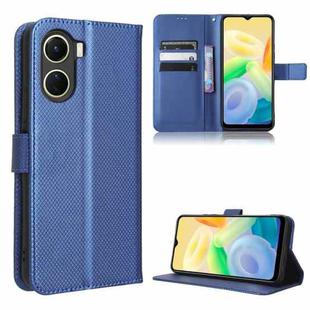 For vivo Y16 / iQOO Z7i Diamond Texture Leather Phone Case(Blue)