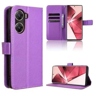 For vivo V29e 5G Diamond Texture Leather Phone Case(Purple)