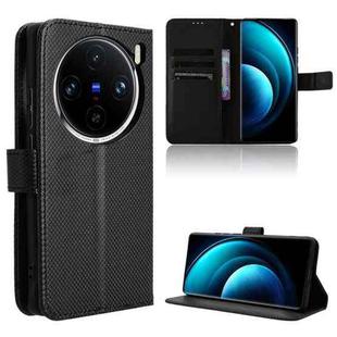 For vivo X100 Pro 5G Diamond Texture Leather Phone Case(Black)