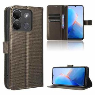 For Infinix Smart 7 Plus Diamond Texture Leather Phone Case(Brown)