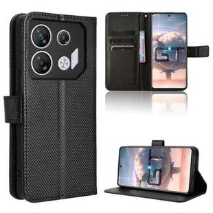 For Infinix GT 10 Pro Diamond Texture Leather Phone Case(Black)