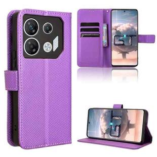 For Infinix GT 10 Pro Diamond Texture Leather Phone Case(Purple)