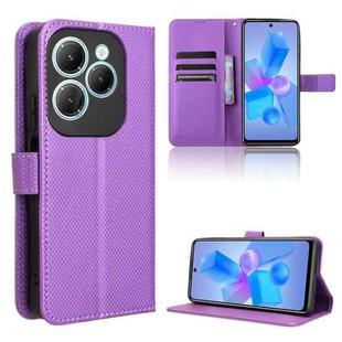 For Infinix Hot 40 4G Diamond Texture Leather Phone Case(Purple)