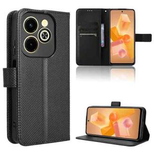 For Infinix Hot 40i 4G Diamond Texture Leather Phone Case(Black)