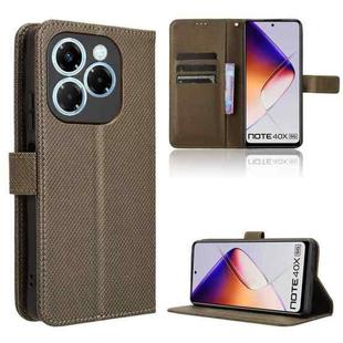 For Infinix Note 40X 5G Diamond Texture Leather Phone Case(Brown)