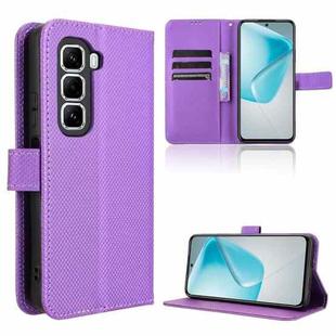 For Infinix Hot 50 Pro+ 4G Diamond Texture Leather Phone Case(Purple)