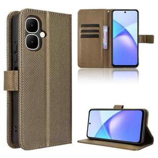 For Infinix Smart 10 / Tecno Pop 10 4G Diamond Texture Leather Phone Case(Brown)