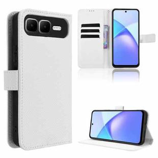 For Infinix Smart 10 Plus 4G Diamond Texture Leather Phone Case(White)