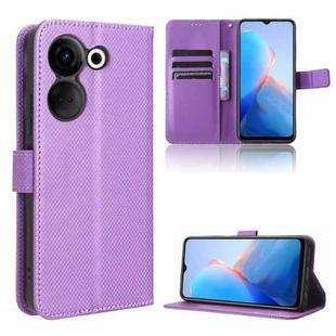 For Tecno Camon 20 Pro Diamond Texture Leather Phone Case(Purple)