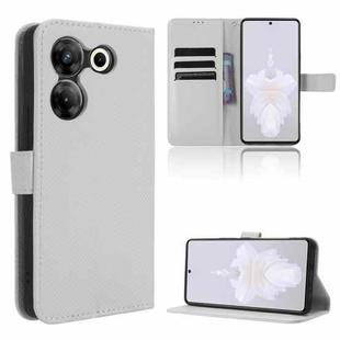 For Tecno Camon 20 Pro 5G Diamond Texture Leather Phone Case(White)