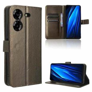 For Tenco Pova 5 Diamond Texture Leather Phone Case(Brown)