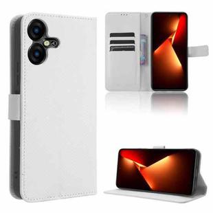 For Tecno Pova Neo 3 Diamond Texture Leather Phone Case(White)