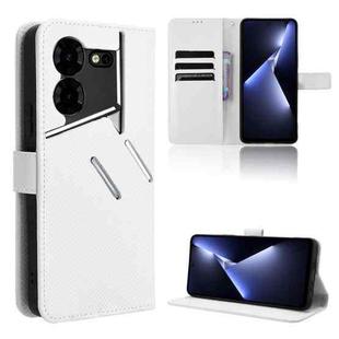 For Tecno Pova 5 Pro Diamond Texture Leather Phone Case(White)