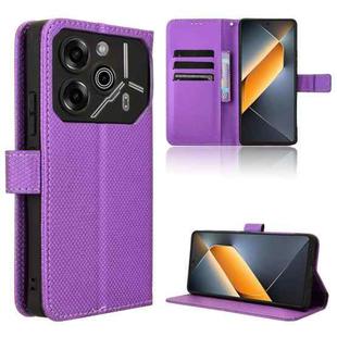 For Tecno Pova 6 Pro 5G Diamond Texture Leather Phone Case(Purple)