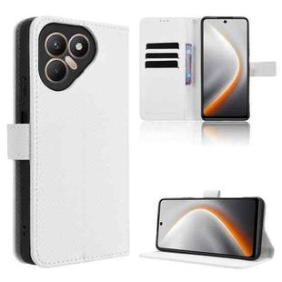 For Tecno Pova 7 4G Diamond Texture Leather Phone Case(White)