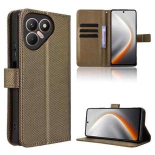 For Tecno Pova 7 4G Diamond Texture Leather Phone Case(Brown)
