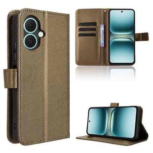 For Tecno Spark Go 2 4G Diamond Texture Leather Phone Case(Brown)