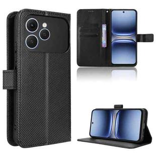 For Tecno Spark 40 4G Diamond Texture Leather Phone Case(Black)
