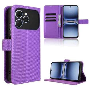 For Tecno Spark 40 4G Diamond Texture Leather Phone Case(Purple)