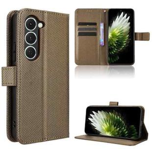 For Tecno Spark 40 Pro 4G Diamond Texture Leather Phone Case(Brown)