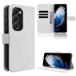For Tecno Spark 40 Pro+ 4G Diamond Texture Leather Phone Case(White)