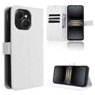 For Tecno Spark 40C Diamond Texture Leather Phone Case(White)
