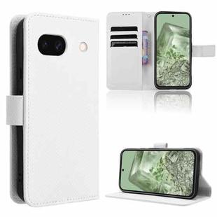 For Google Pixel 8a Diamond Texture Leather Phone Case(White)