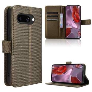 For Google Pixel 9a Diamond Texture Leather Phone Case(Brown)