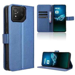For ASUS ROG Phone 8 Diamond Texture Leather Phone Case(Blue)