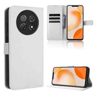 For Huawei Enjoy 60X Diamond Texture Leather Phone Case(White)