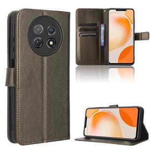 For Huawei Enjoy 60X Diamond Texture Leather Phone Case(Brown)