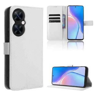 For Huawei Enjoy 60 Pro / nova 11i Diamond Texture Leather Phone Case(White)