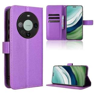 For Huawei Mate 60 5G Diamond Texture Leather Phone Case(Purple)