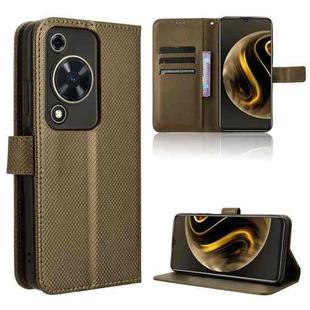 For Huawei Enjoy 70 4G Diamond Texture Leather Phone Case(Brown)