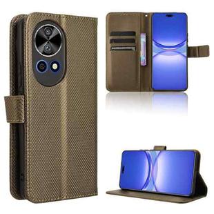 For Huawei nova 12 Diamond Texture Leather Phone Case(Brown)