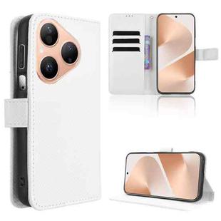 For Huawei Pura 80 5G Diamond Texture Leather Phone Case(White)