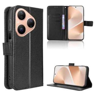 For Huawei Pura 80 5G Diamond Texture Leather Phone Case(Black)