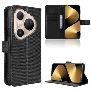 For Huawei Pura 80 Ultra 5G Diamond Texture Leather Phone Case(Black)