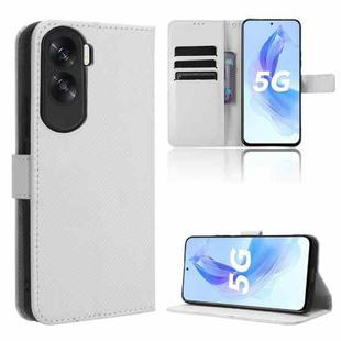 For Honor X50i Diamond Texture Leather Phone Case(White)