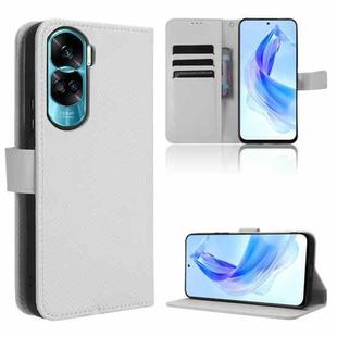 For Honor X50i Big Hole / 90 Lite Diamond Texture Leather Phone Case(White)