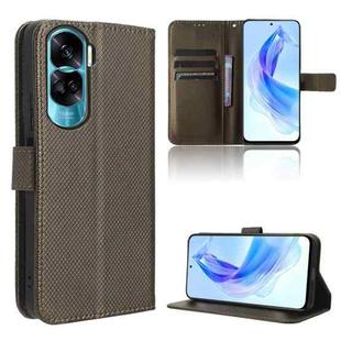 For Honor X50i Big Hole / 90 Lite Diamond Texture Leather Phone Case(Brown)