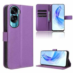 For Honor X50i Big Hole / 90 Lite Diamond Texture Leather Phone Case(Purple)