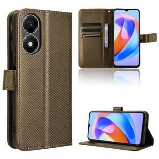 For Honor X5 Plus Diamond Texture Leather Phone Case(Brown)