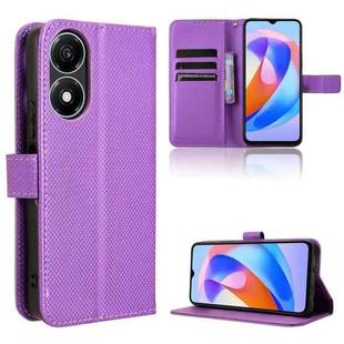 For Honor X5 Plus Diamond Texture Leather Phone Case(Purple)