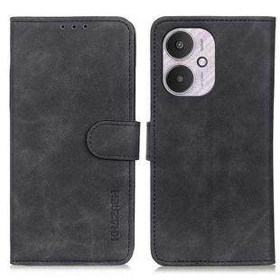 For Xiaomi Redmi 13C KHAZNEH Retro Texture Flip Leather Phone Case(Black)