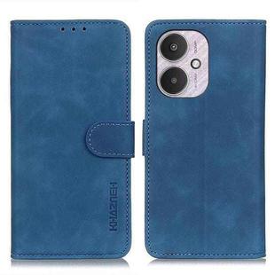 For Xiaomi Redmi 13C KHAZNEH Retro Texture Flip Leather Phone Case(Blue)