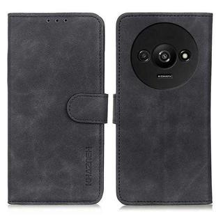 For Xiaomi Redmi A3 KHAZNEH Retro Texture Flip Leather Phone Case(Black)