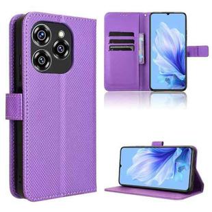 For Oukitel C50 Diamond Texture Leather Phone Case(Purple)