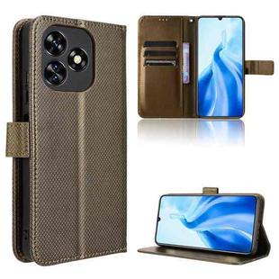 For Oukitel C51 Diamond Texture Leather Phone Case(Brown)