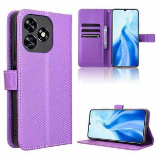 For Oukitel C51 Diamond Texture Leather Phone Case(Purple)